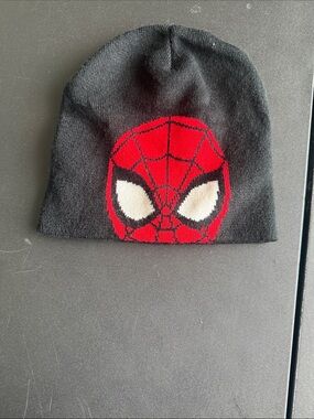Black Beanie with Red Spider-Man Mask Graphic